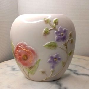Vintage 1980s Pastel Fleur Planter Vase Spring Decor Floral